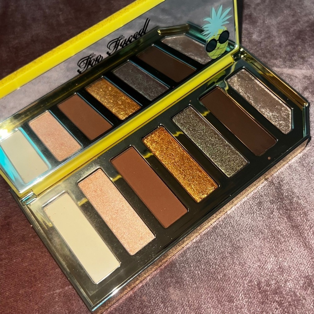 Too‎ Faced Tutti Frutti Sparkling Pineapple Eye Shadow Palette Gold 7 Shades